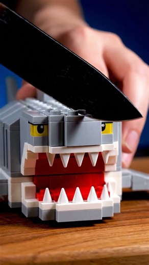 WARNING! ⚠️ Preparing a Lego Sea Predator for Dinner (ASMR Chopping)