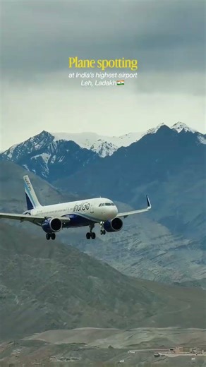 Indigo landing at LEH Airport #indianstreamer #aviation #fenixa320 #planespotting #leh