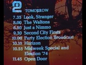 Sunday 17th February 1974 BBC2
