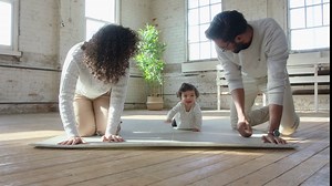 LITTLE Bot Ofie mat, Baby Play mat (Oracle + Zen line, Large)