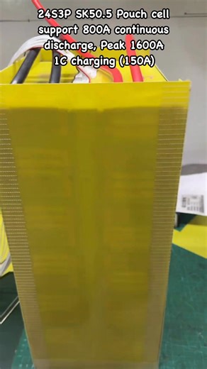114 reactions · 14 comments | 24S3P SK50.5 Pouch cell support 800A continuous discharge, Peak 1600A 1C charging (150A) #electricbike #Battery #batteryreplacement #ElectricVehicles | Jimmy Shelby | Facebook