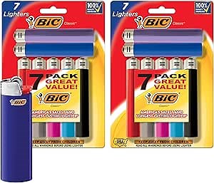 BIC Maxi Pocket Lighter, Classic Collection, Assorted Unique Lighter Colors, 14 Count Pack of Lighters
