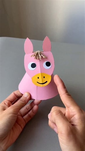 paper crafts creator on Instagram: "🐎✨ Step by Step: Cute Paper Horse Craft ✨📄 #fblifestyle #CutePaperHorse #PaperHorse #PaperCraft #KidsDIY"