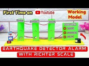 How to Make Earthquake Detector Alarm with Richter Scale | DIY School Science Project Working Model