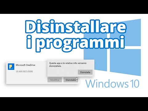 WINDOWS 10 - Come disinstallare i programmi