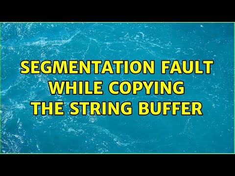 segmentation fault while copying the string buffer