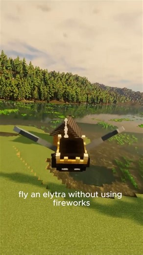Fly elytra without fireworks in minecraft