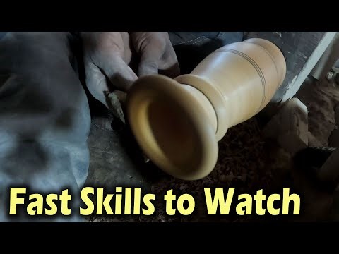 How to Make Wooden Flower Vase | Wood Turning into Beautiful Flower Vase