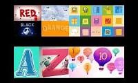 Mix of 4 videos from youtube : Storybots Colors vs Shapes vs Letters vs Numbers