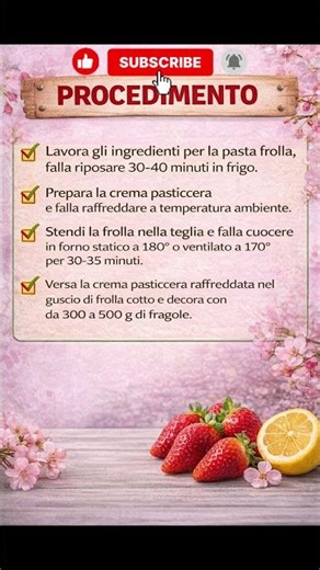 Crostata Fragole e Crema 🍓 Ricetta completa fatta in casa