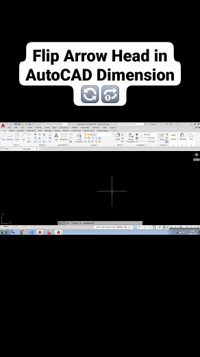Flip Arrow Head in AutoCAD Dimension  | AutoCAD Tricks #shorts | CAD CAREER | Facebook