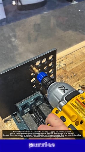 This Tool Turns Holes Into Threads Instantly! 😱 #Satisfying