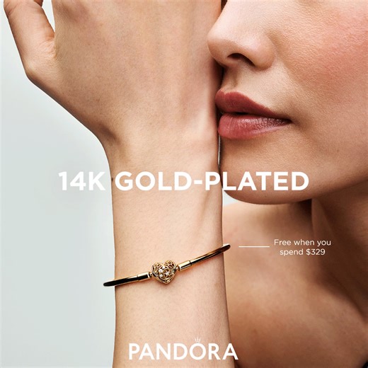 OUR GIFT TO YOU! Receive a free sterling silver bangle when you spend $169 or more, or a free 14k Gold-plated bangle bracelet when you spend $329*. 🤍 *Conditions and exclusions apply Shop now: https://nz.pandora.net/en/jewellery/discover-pandora-jewellery/ | Pandora