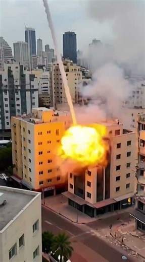 İran'ın attığı roket İsrail'in ikinci başkenti Tel Aviv'e böyle düştü