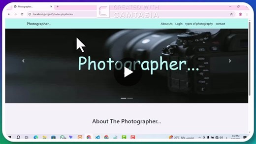 A simple responsive photography website built using HTML, CSS, and Bootstrap. This project was developed during my first semester at university as an introduction to web development. It showcases a… | Shahed Abu shammala