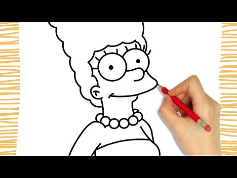 How to Draw MARGE SIMPSON I Easy