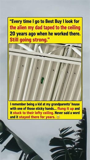 Alien Toy Stuck on Best Buy Ceiling for 20 Years