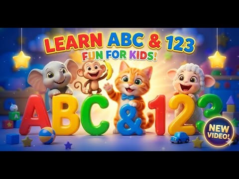 ABC & 123 Song | Learning with Cute Animals 🐘🐒