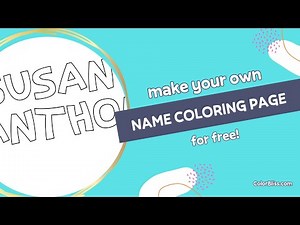 How to make a coloring page of your name