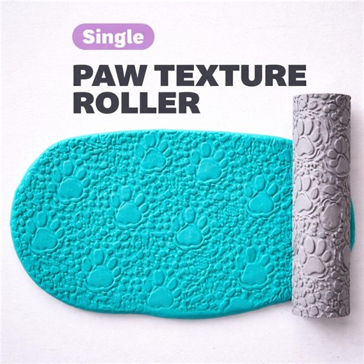 Paw Texture Roller STL File – Dog Paw Print Clay Pattern (digital Download) - Etsy