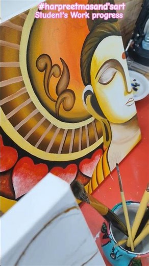 acrylic painting classes for beginners #acrylicpainting #budhhapainting #acrylicart #onlineartclass