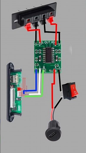 8403 amplifier | bluetooth kit wiring and connection diagram #shots #tarunelectronic