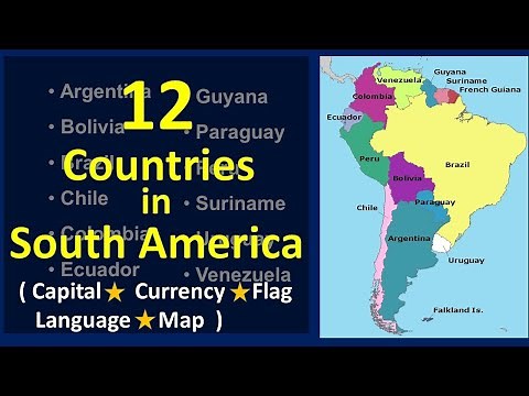 South American Countries, Capital and Currency || South America Map || South American Continent