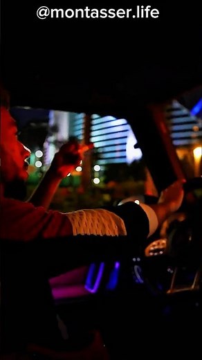 Late Night Drive in City Lights | @montasser.life #memes#NightDrive #NightVibes #CarLife