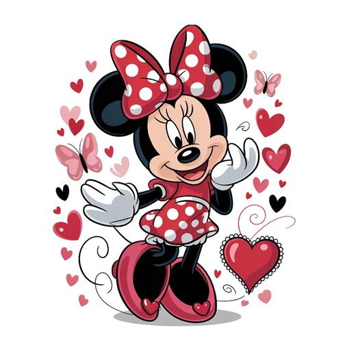 Cute Minnie Mouse Clipart PNG – Transparent Design, Instant Digital Download - Etsy