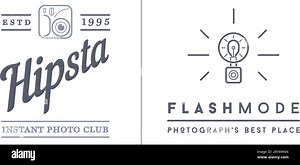 Set of Vector Photo Camera Photography Elements and Video Camera Icons Illustration can be used as Logo or Icon in premium quality Stock Vector Image & Art - Alamy