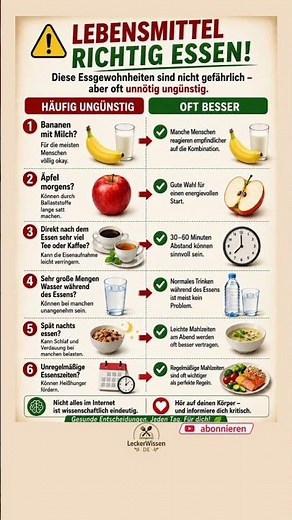 Lebensmittel richtig essen? 🍎 Wissenschaft statt Internet-Mythen!