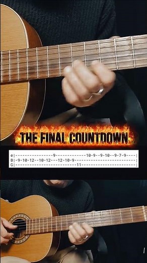 The final countdown intro #guitarlessons
