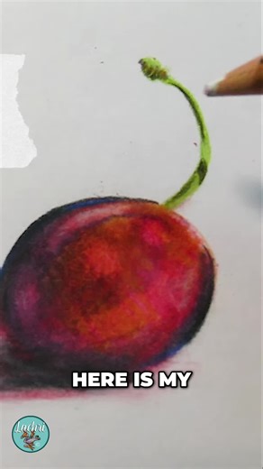 Lisa - Lachri Fine Art on Instagram: "Cherry Drawing Hack: Game-Changing Technique for Crisp Details! Discover a game-changing technique to elevate your colored-pencil drawings! We explore the rough eraser solution, perfect for adding details, highlights, and shadows, even when your paper seems full. Learn how to get crisp details and vibrant whites, transforming your art with this simple trick. I'm working with @lyra_feelcreative Polycolor Colored Pencils on @strathmoreart sketch paper (sponsor