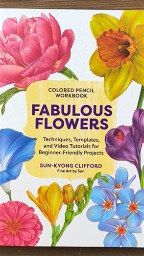 Jennifer Morrison on Instagram: "One of my favorite things about being an artist on Instagram is the friendships I’ve made here. My friend Sun (@fine_art_by_sun) just released her brand new book, Fabulous flowers, and I was lucky enough to get a copy. It’s a beautiful, botanical colored pencil workbook with step-by-step flower projects you can draw directly in the book. Each project comes with helpful tips clear instructions and even video tutorials- just scan the QR codes inside. I can’t wait t