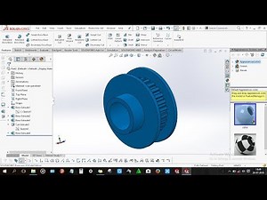 How to design Engine pulley / Timer pulley in solidworks