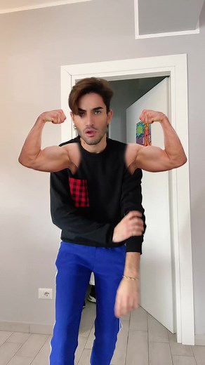 Humorous Bodybuilding Poses by Two Friends