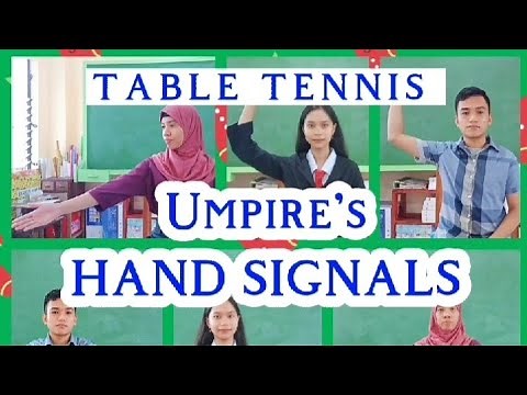 Table Tennis Umpire's Hand Signals / Hand Signals in Table Tennis
