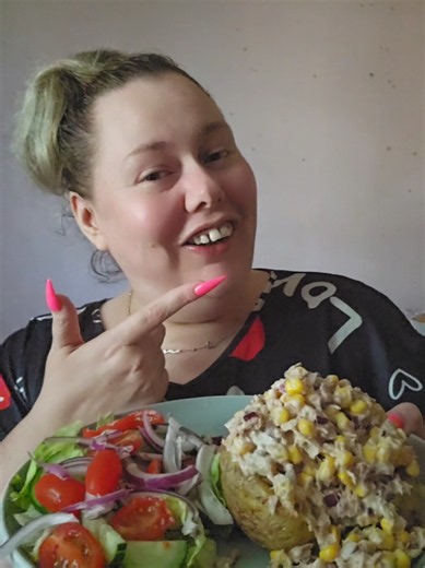 Tuna & Sweetcorn Jacket Potato Dinner with Salad