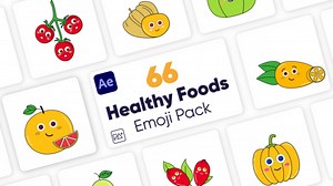 Healthy Food Emojies for After Effects