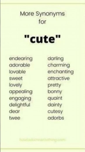 Synonyms for cute