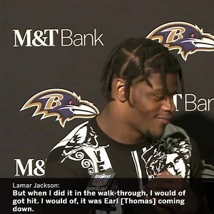 Lamar said he practiced his spin move in slow motion during the Baltimore Ravens walk-through the day before the game. | ESPN