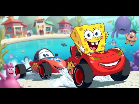 Underwater Race: McQueen Meets SpongeBob