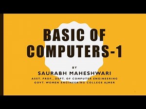 Video Lecture 1: Introduction to Computers-1