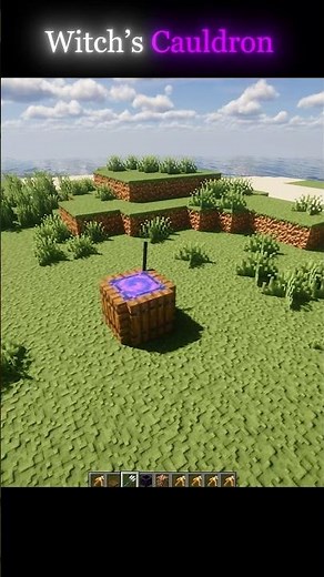 Witch's Cauldron Building Tutorial #minecraft #shorts #howto