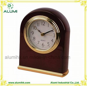 [Hot Item] Hotel Wooden Silent Mahogany Table Alarm Clock