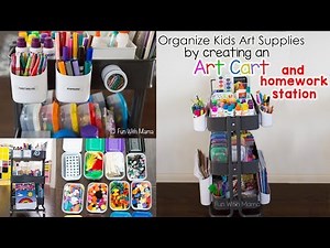 Art Cart Using Ikea Raskog Cart Organization - DIY Homework Station + kids playroom tour