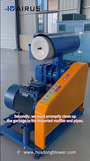 The correct way to add Roots blower lubricating oil #rootsblower #sewage_treatment