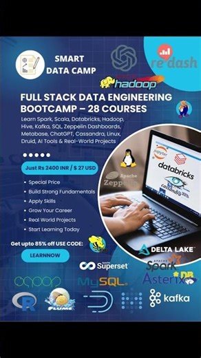 📦 Full Stack Data Engineering Bootcamp (28 Courses)
