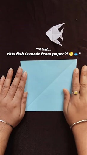 30 Sec Paper Fish 😳🐟 Easy DIY Trick! #shorts