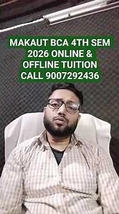 MAKAUT BCA 4TH SEM COACHING CLASS 2026 | ONLINE AND OFFLINE CLASS